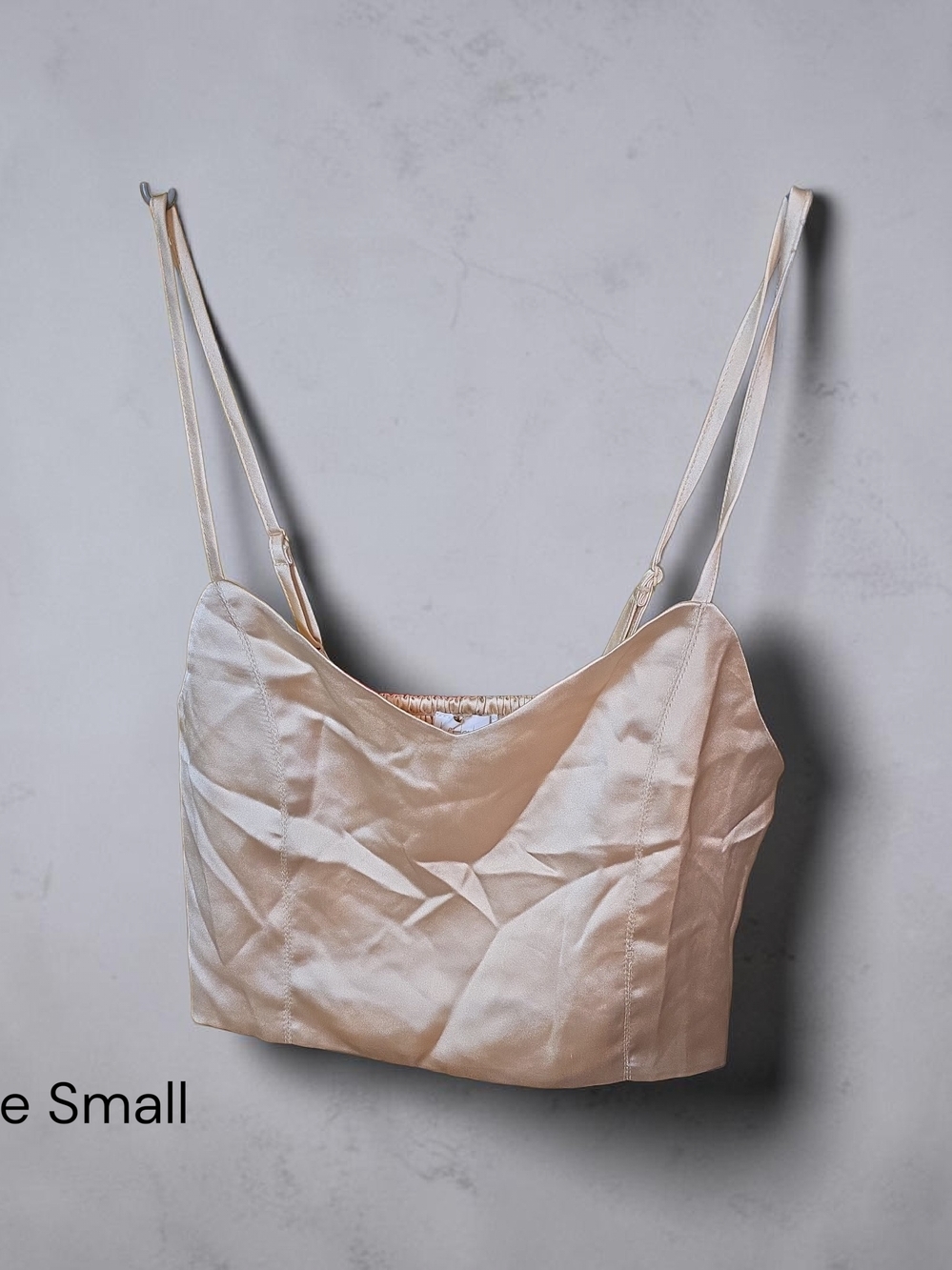 House of Harlow 1960 Beige Satin Crop Top